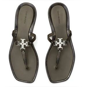 Tory Burch Roxane Jelly Sandal - Ash Brown With Silver